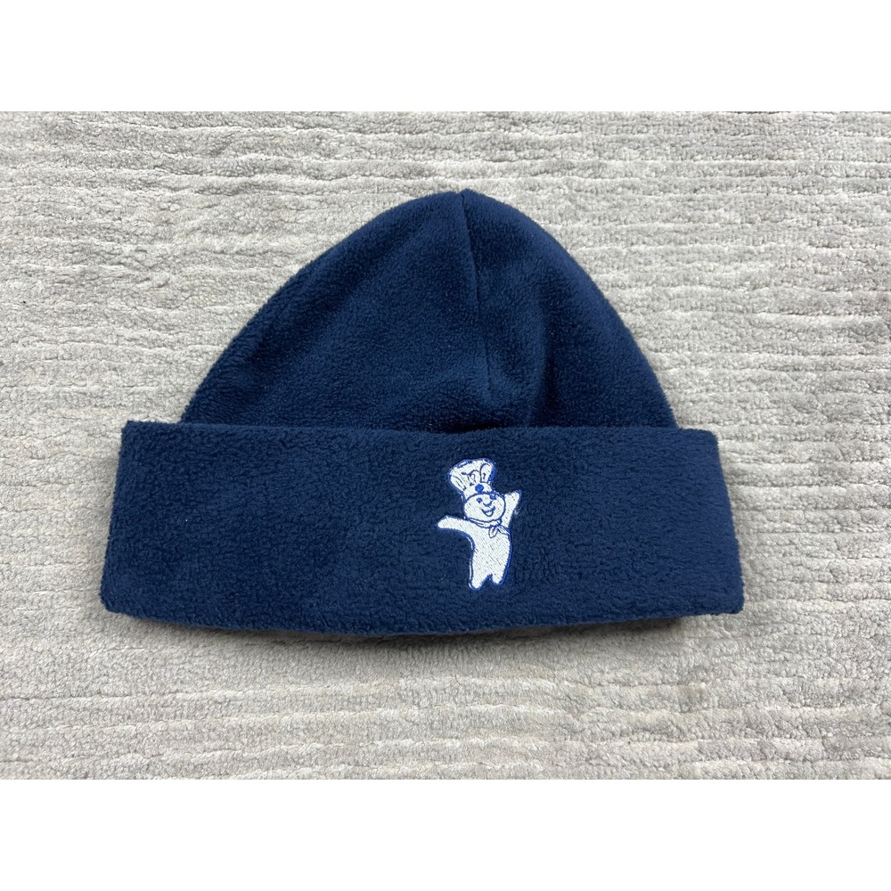 Pillsbury Beanie Unisex OS Navy Blue Doughboy Fleece Cuffed Embroidered Mascot